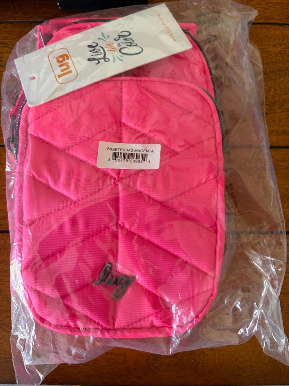 lug Skeeter Quilted Crossbody Pouch - Magenta/hot pink New